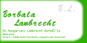 borbala lambrecht business card